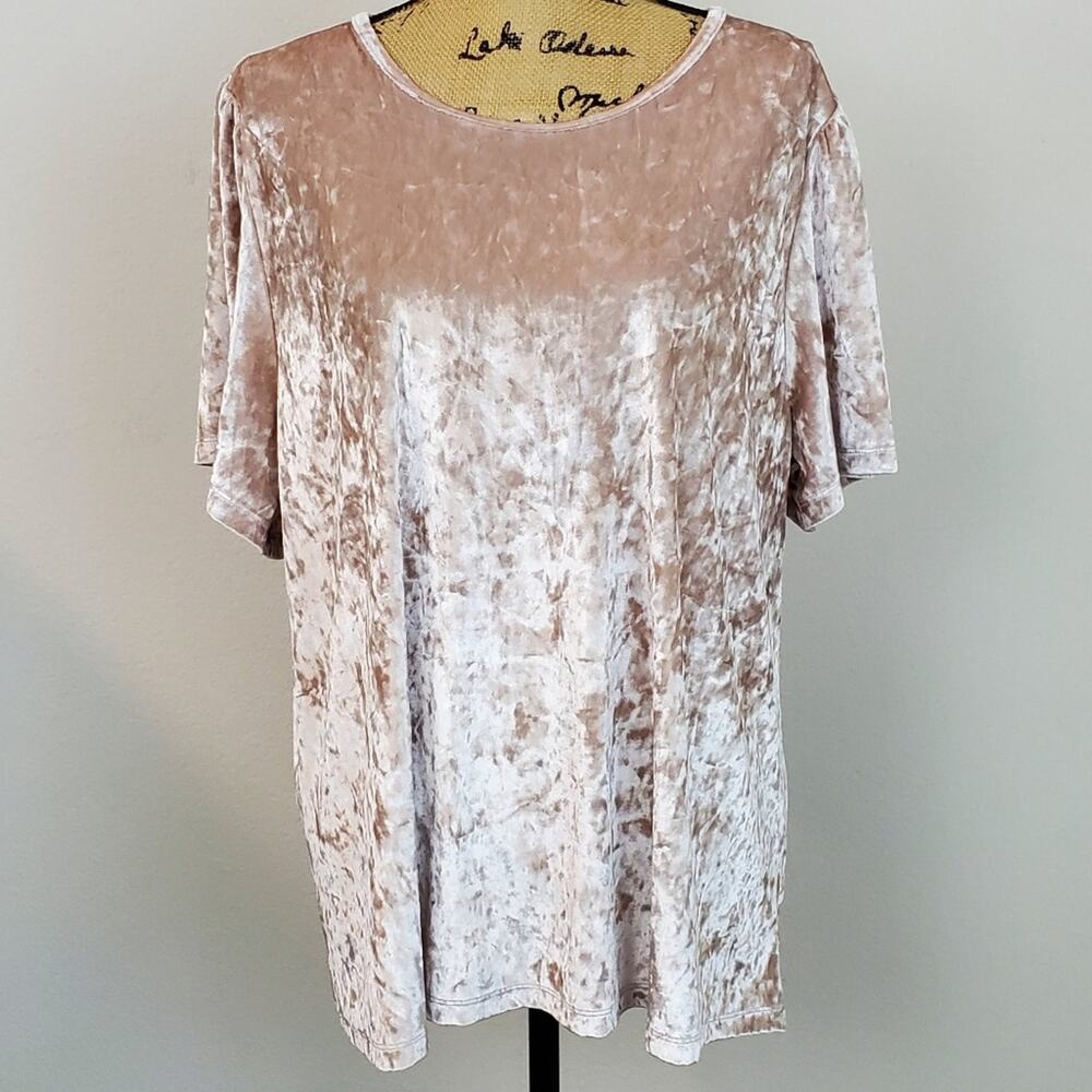 Lucky Brand Crushed Velvet top sz 2X